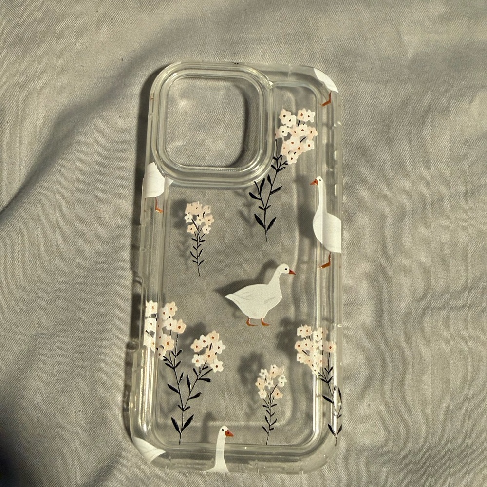 Clear Goose Pattern Phone Case